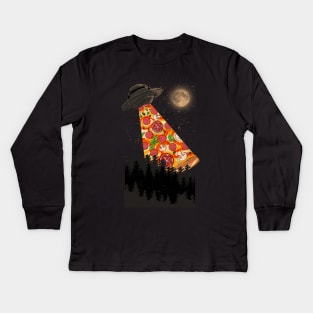 We Come In Pizza Kids Long Sleeve T-Shirt